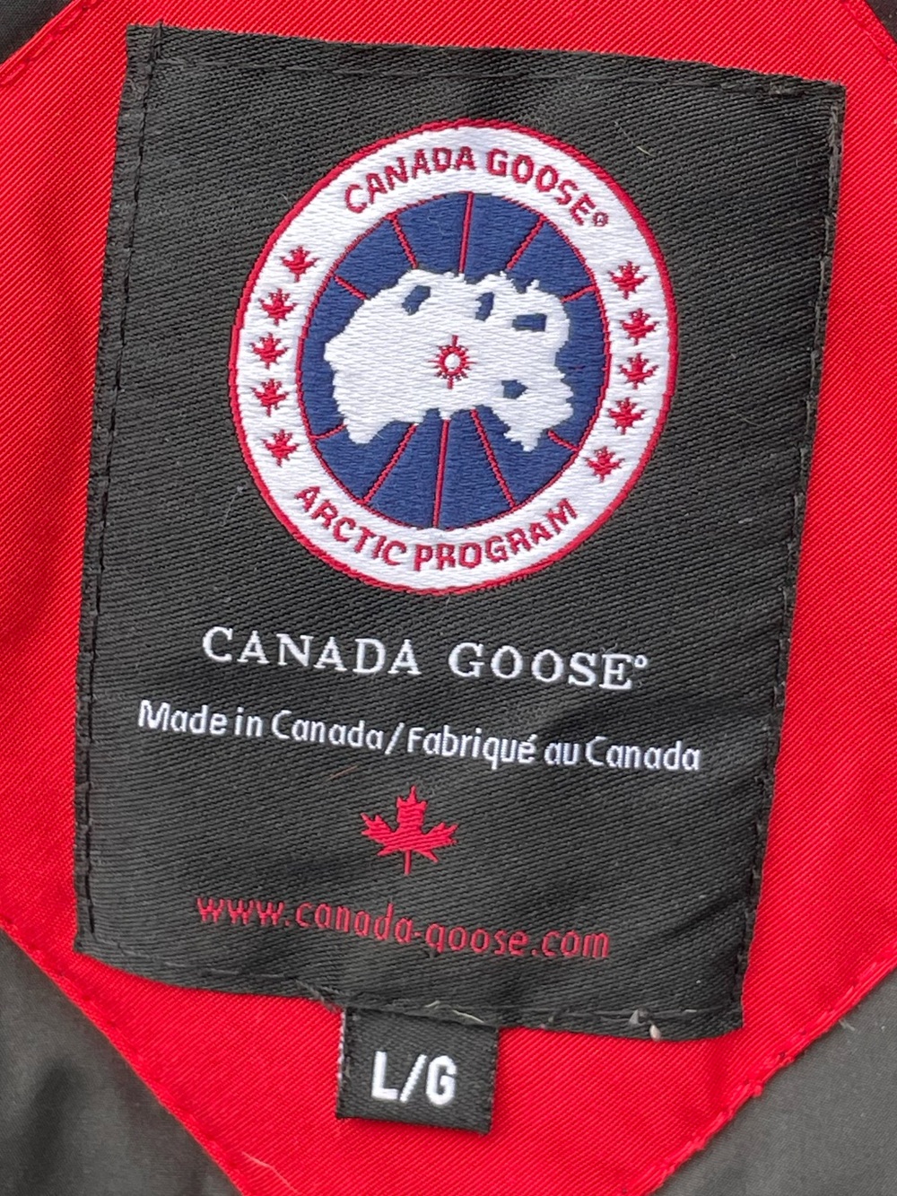 Canada Goose Red Parka with Fur-Trimmed Hood Size Large - Picture 11 of 14